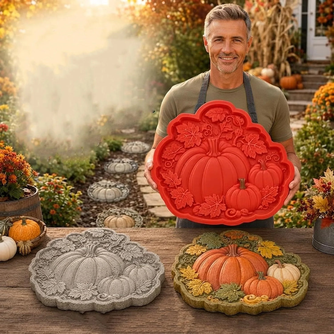What can I use as a mold for a stepping stone?