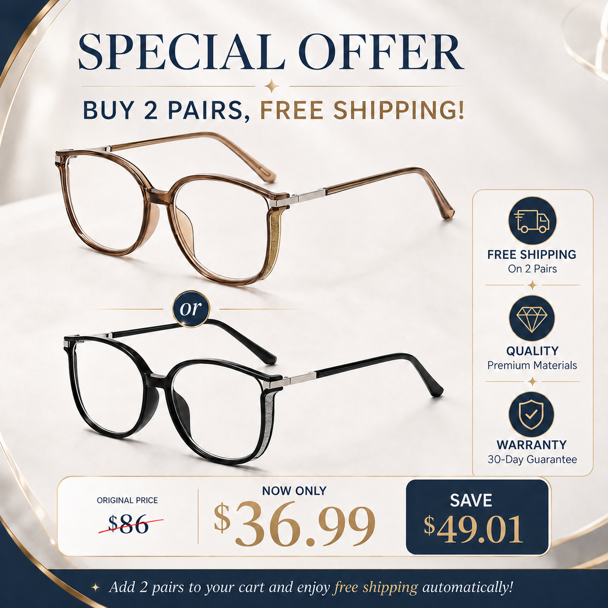 ¡Maravilla tecnológica alemana! Gafas progresivas ultracómodas (+1.0~+7.0)