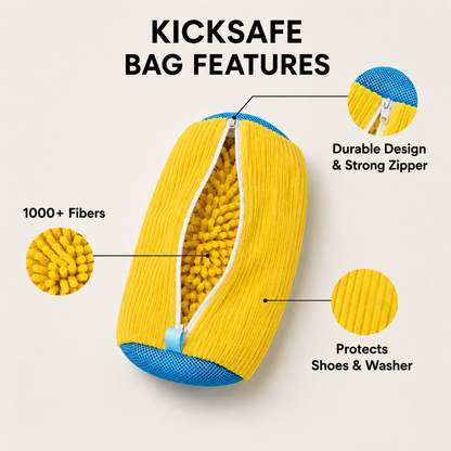 Reusable Shoe Laundry Cleaning Bag - Zippered Wash Bag for Washing Machines, Perfect Sneaker & Tennis Shoe Cleaner Kit for Dirt-Free Shine