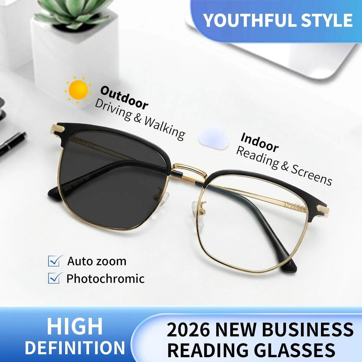 ¡Maravilla tecnológica alemana! Gafas de lectura progresivas supercómodas (+1.0~+7.0)