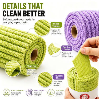 🚨 BUY 1 GET 1 FREE 🚨 First 50 Customers Only! ⏰ Premium Bamboo Fiber Microfiber Cloths – Tear-Off Design & Antibacterial Protection